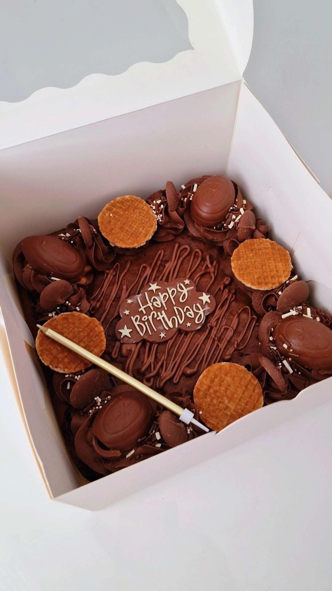 8 Inch Birthday Brownie.