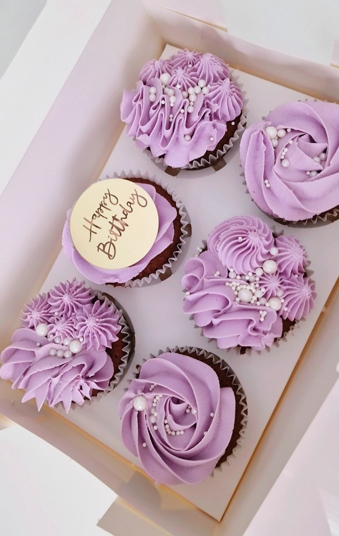 Lilac Chocolate Cupcakes